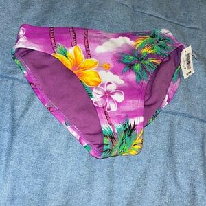 New NWT girls XS floral purple bathing suit bottom palm trees floral old navy